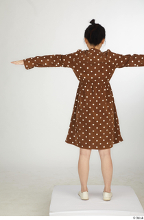  Aera brown dots dress casual dressed standing t poses white oxford shoes whole body 0005.jpg